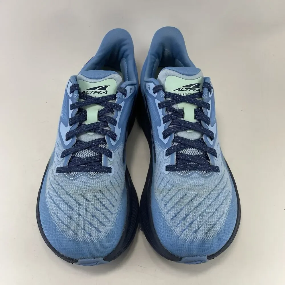 Altra Experience Flow Road Runners Blue Rocker Sole Womens Size 7 Knit
